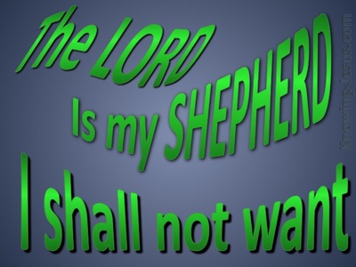 Psalm 23:1 The Lord Is My Shepherd (gray)